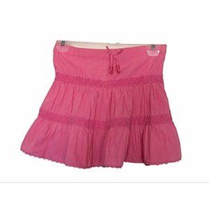 Girls Skirt Sweet Heart Size 4T  Pink  Toddler Embroidery Trim